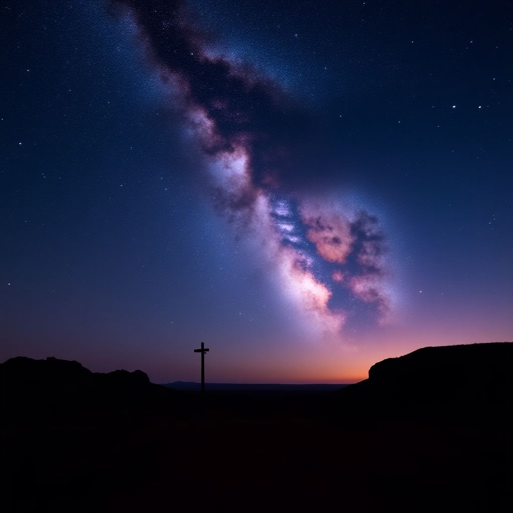 Night sky over Australian landscape