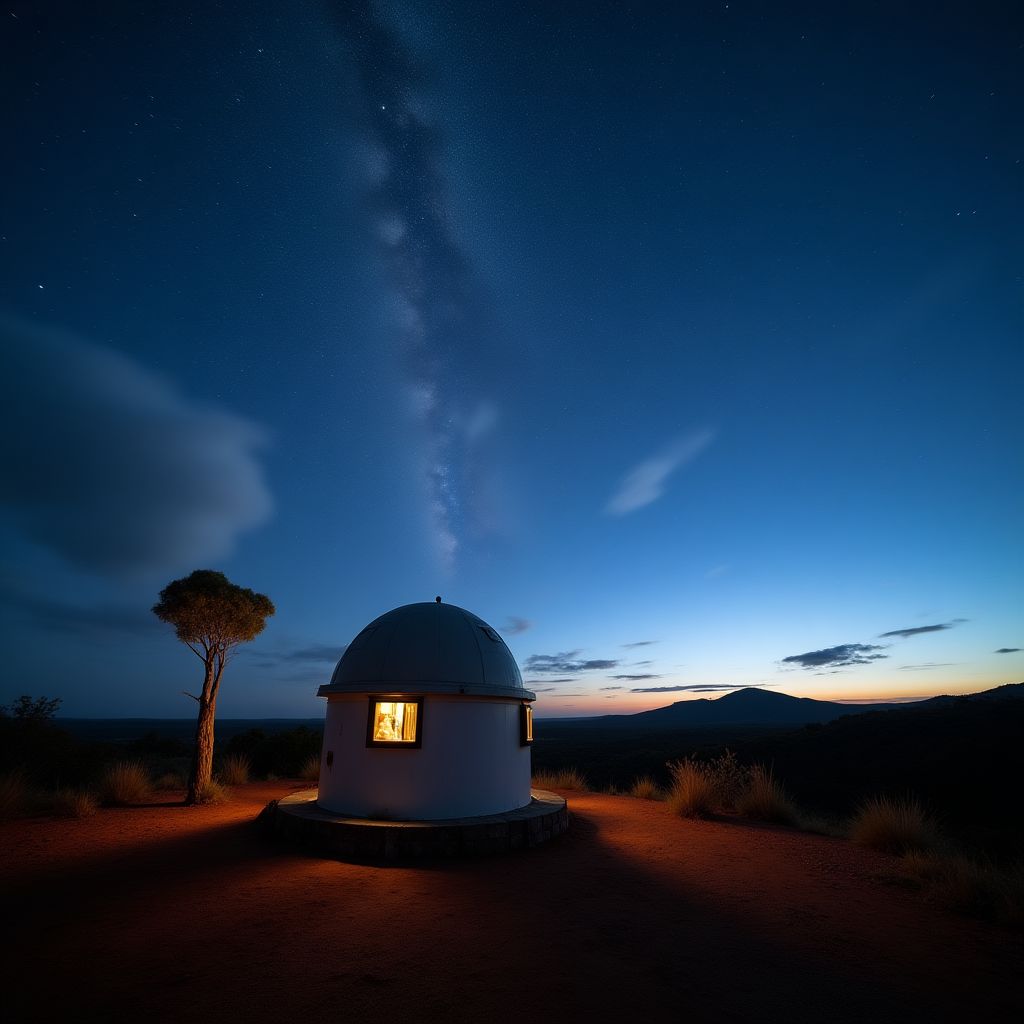 Remote observation location with telescopes